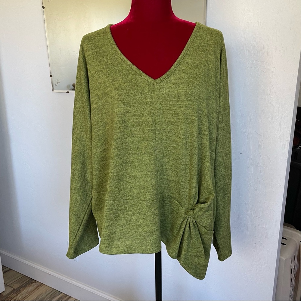 Diane Gilman Top Soft & Comfy Gorgeous Green! Size 1X